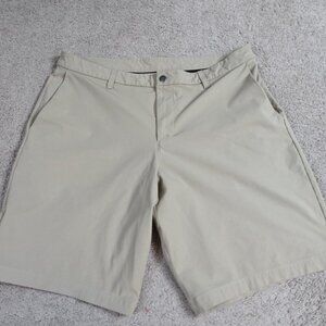 Lululemon Commission Shorts 38 Beige Solid 10" Relaxed Warpstreme LM7A83s